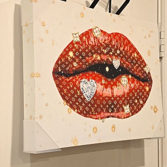 At Home Louis Vuitton Luxury Lips Canvas Wall Decor - Picture 7 of 8